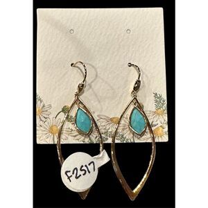 TAI Stone Drop Earrings in Gold